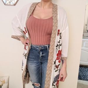 White Floral Duster Kimono Nordstrom